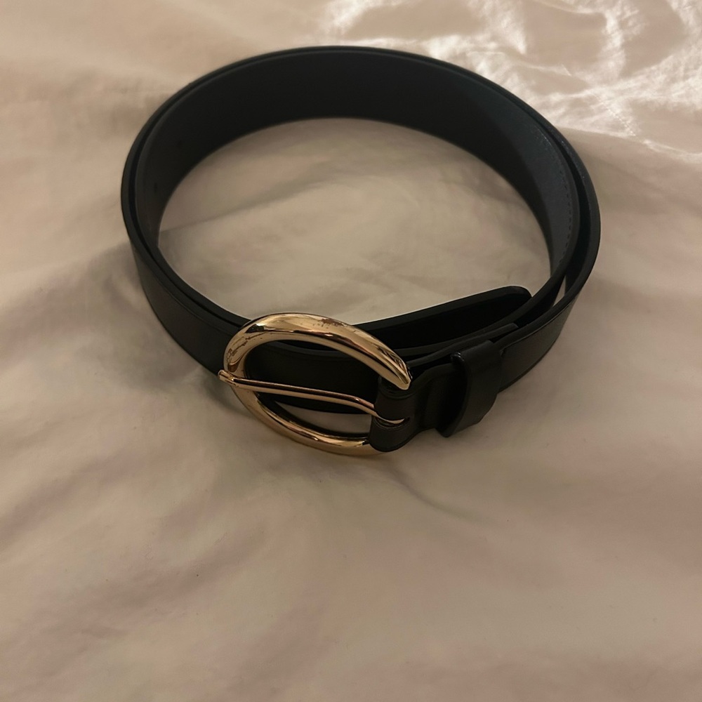 H&M Black Belt with Gold Accent